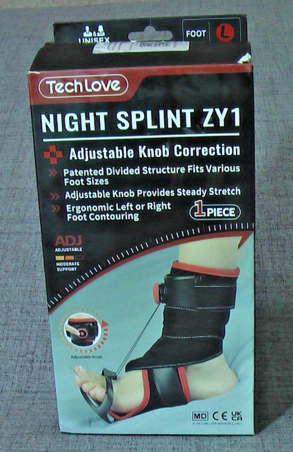 Tech Love Night Splint ZY1 for Plantar Fascilitis Unisex. Adjustable [OPEN BOX]