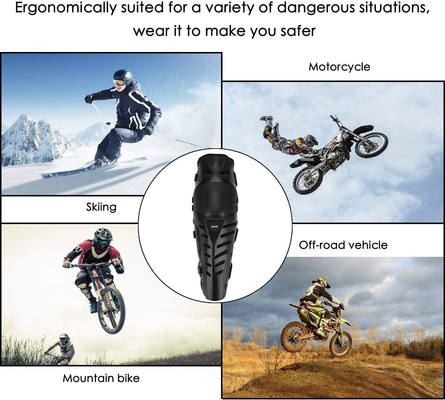 Knee Pads, Adjustable Long Leg Sleeve Gear Crashproof Nonslip Protective Shin Gu