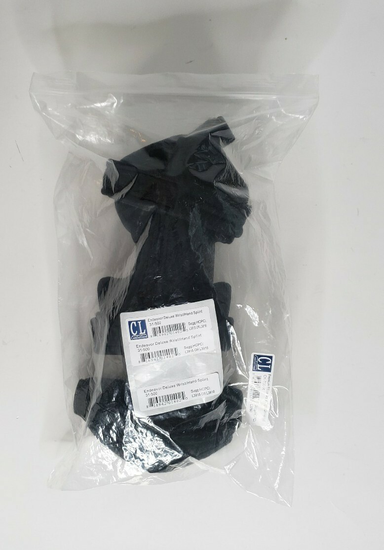 Comfortland Medical Endeavor Deluxe Wrist/Hand Splint 31-500 New With Hand Grip