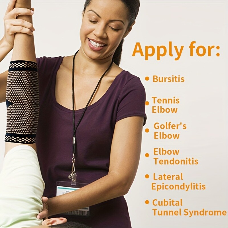 Copper Elbow Compression Sleeve Sports Elbow Support Joint Pain Relief Protector