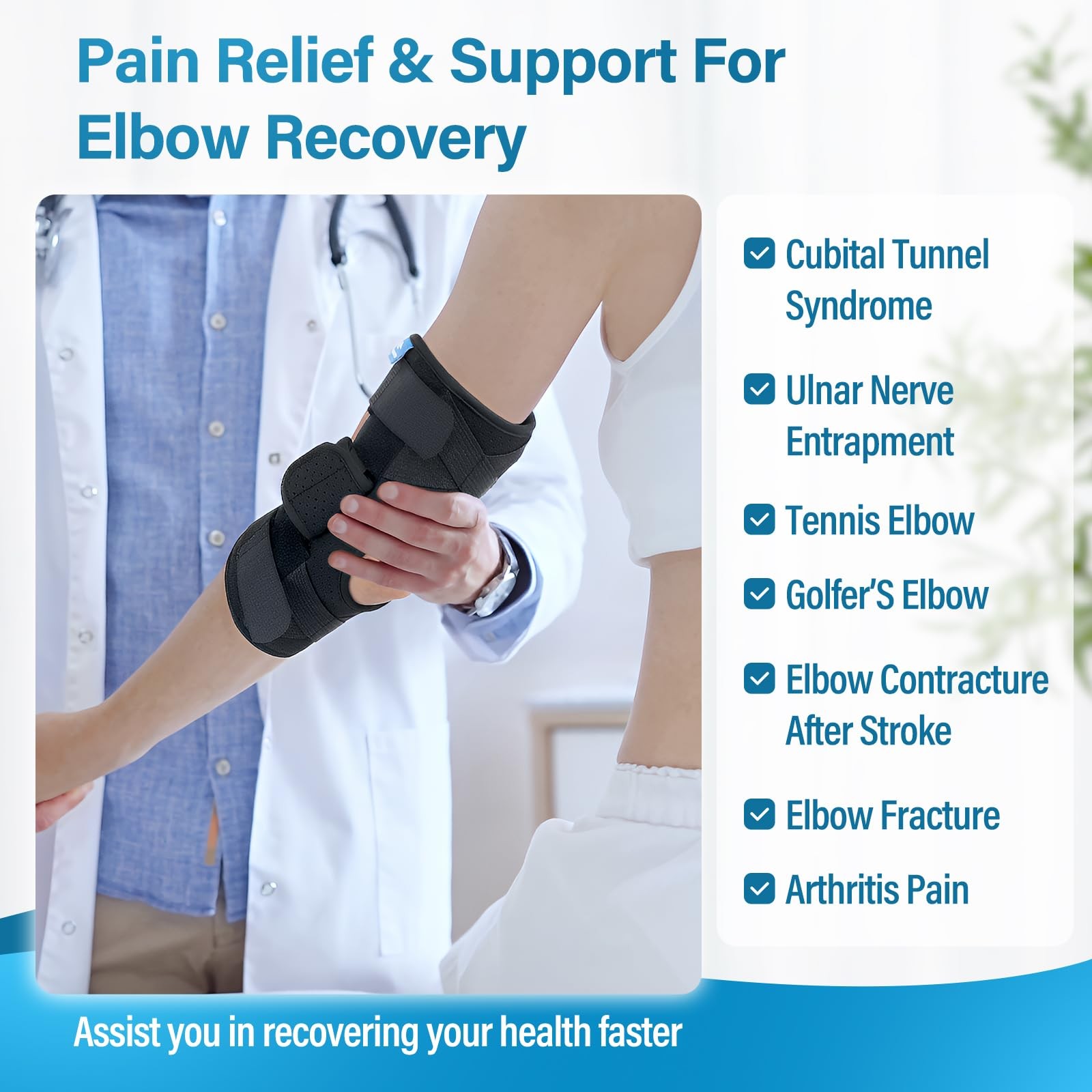 Chonario Cubital Tunnel Elbow Brace Ulnar Nerve Entrapment S