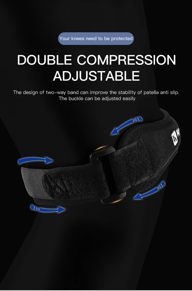 1 Piece Knee Patellar Tendon Knee Support Strape Brace Adjustable Shock