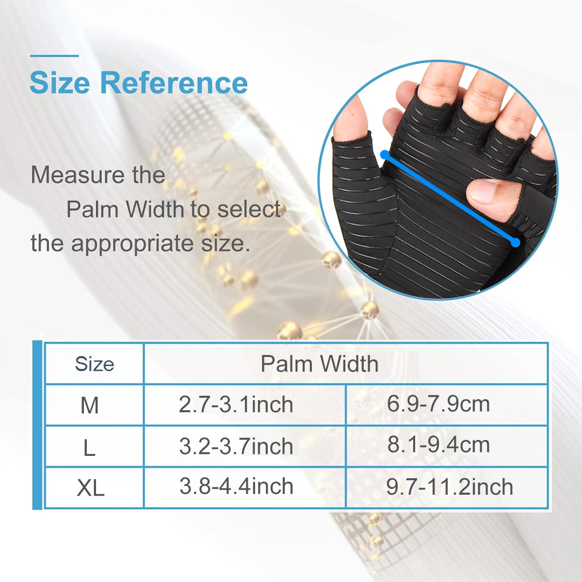 Copper Arthritis Compression Gloves Hand Support Pain Relief Joint Self Care USA