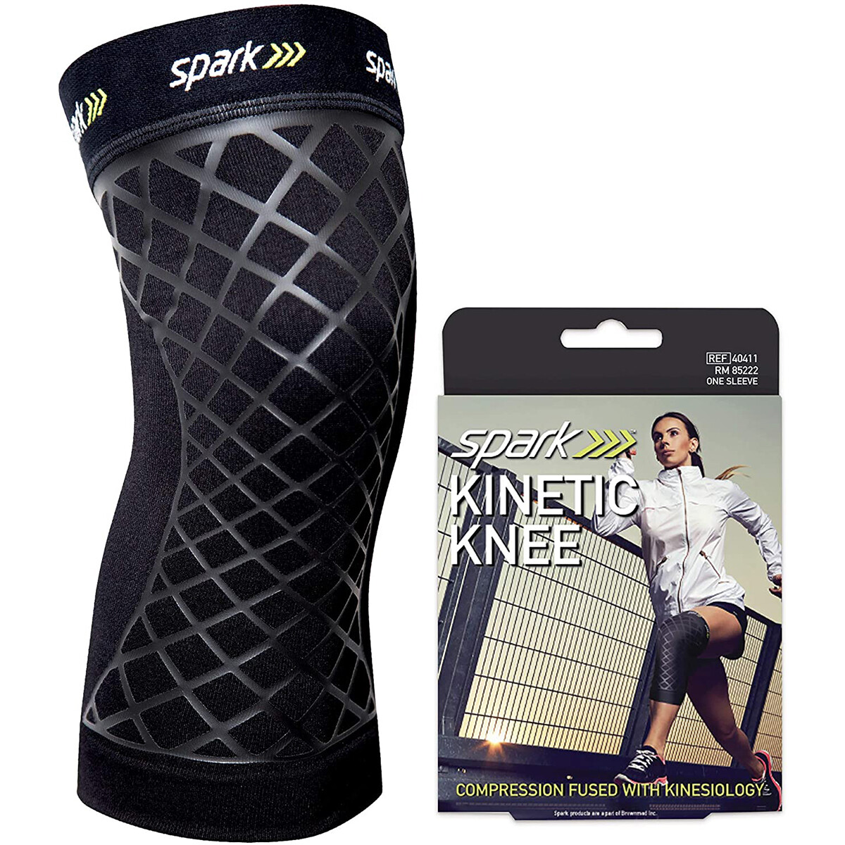 Spark Kinetic Knee Sleeve – Compression Support with Embedded Kinesiology Tape
