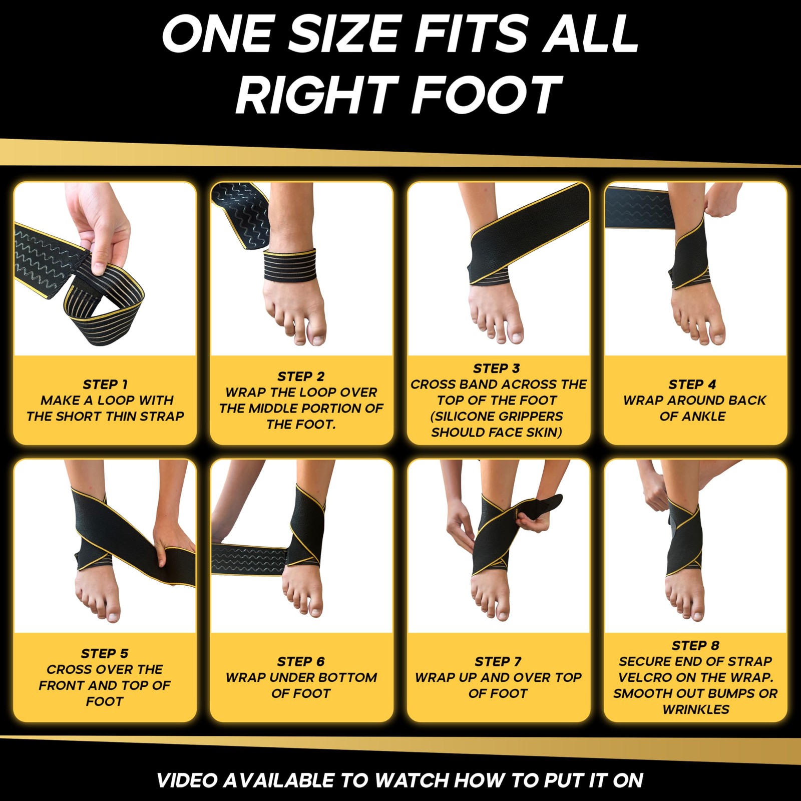 Ankle Wrap-Arch Support Brace, Achilles Tendonitis Relief, & Plantar Fasciitis