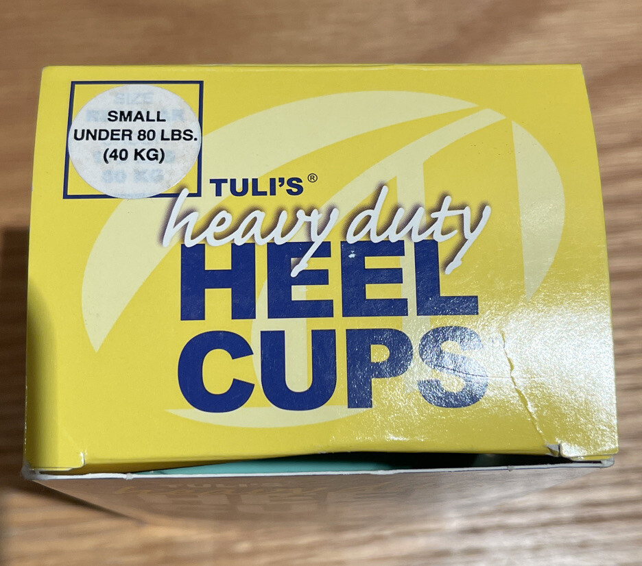 Tuli’s Heavy Duty Heel Cups Relief Plantar Fasciitis Heel Spurs SMALL Heel Pain