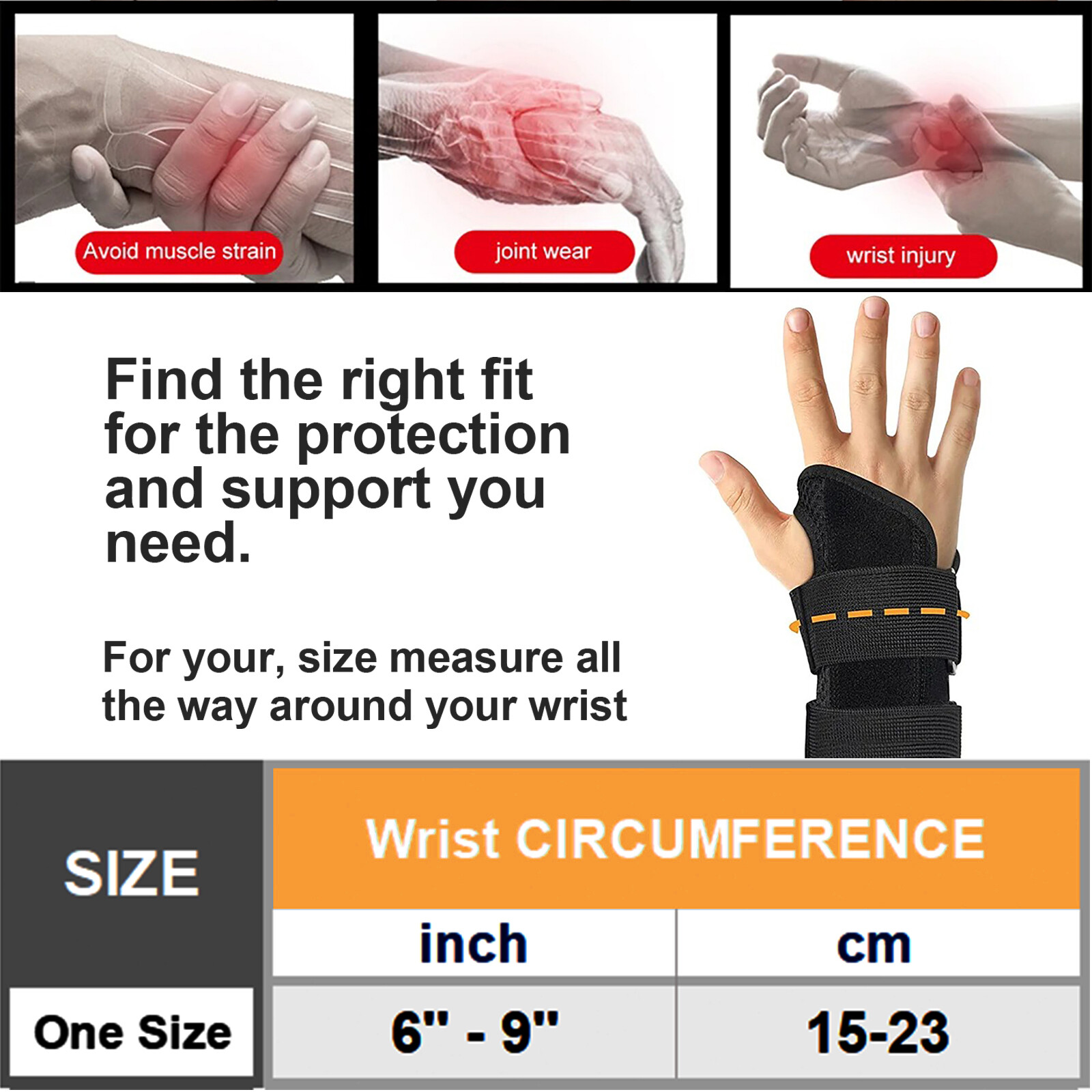 Left Right Wrist Support Brace Splint Carpal Tunnel Hand Sprain Arthritis Injury