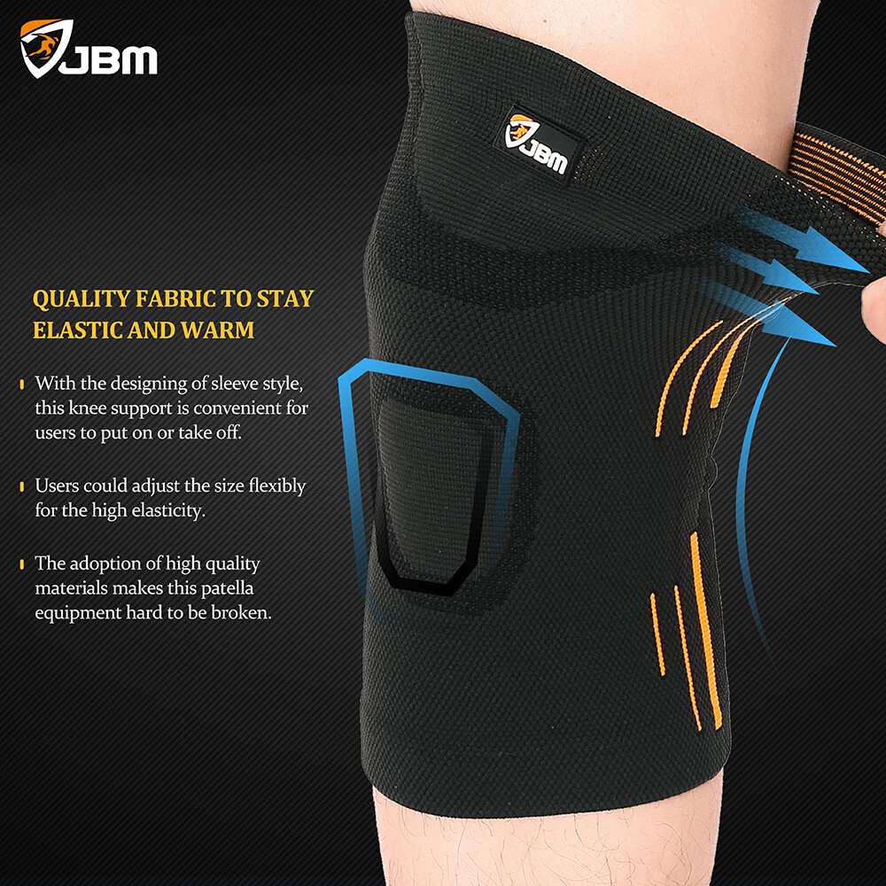 1 Pair Adult Gym Knee Braces (Set of 2)Compression Sleeve Patella Wrap Band Knee