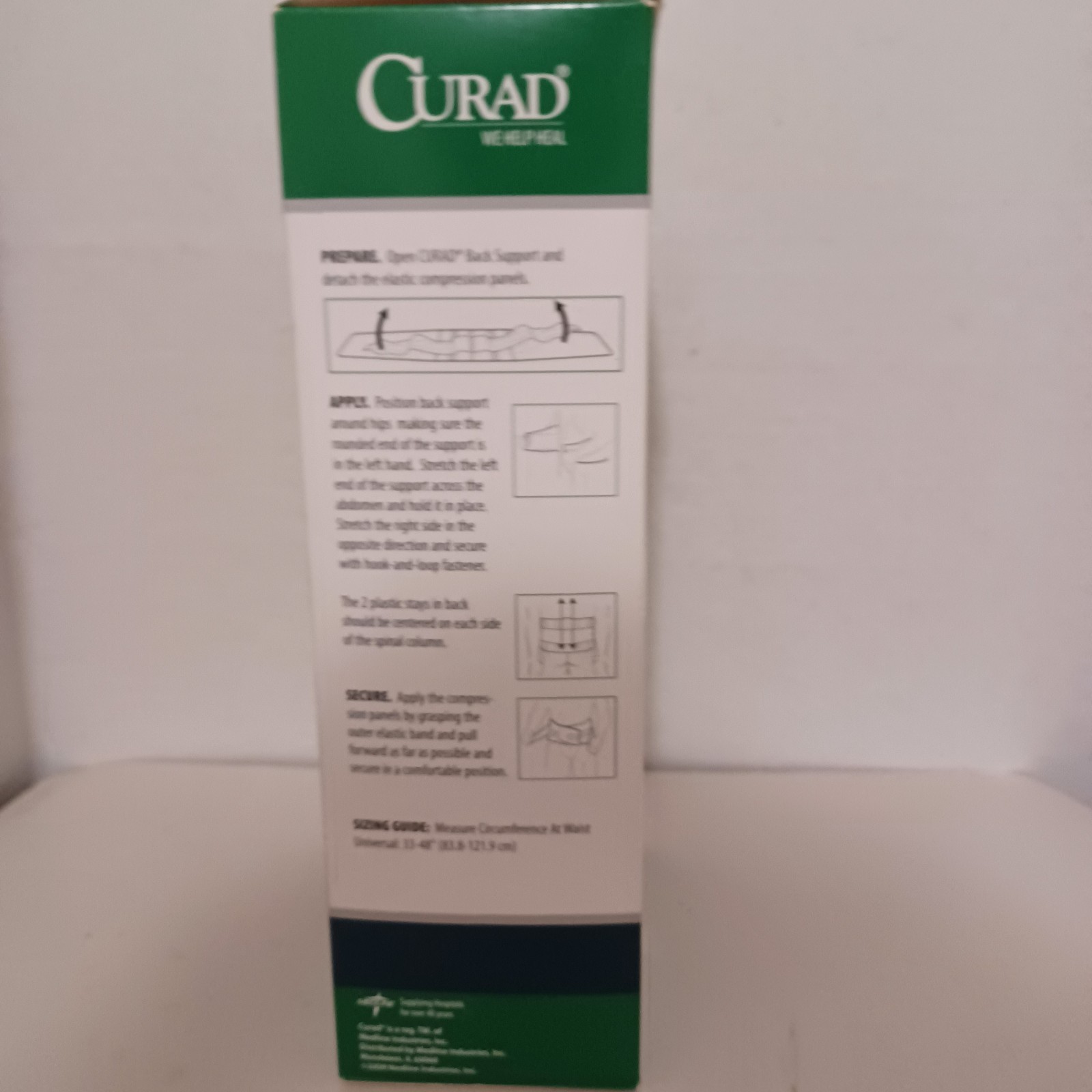 Curad Back Support Universal and Back Support Belt Waist Trainer