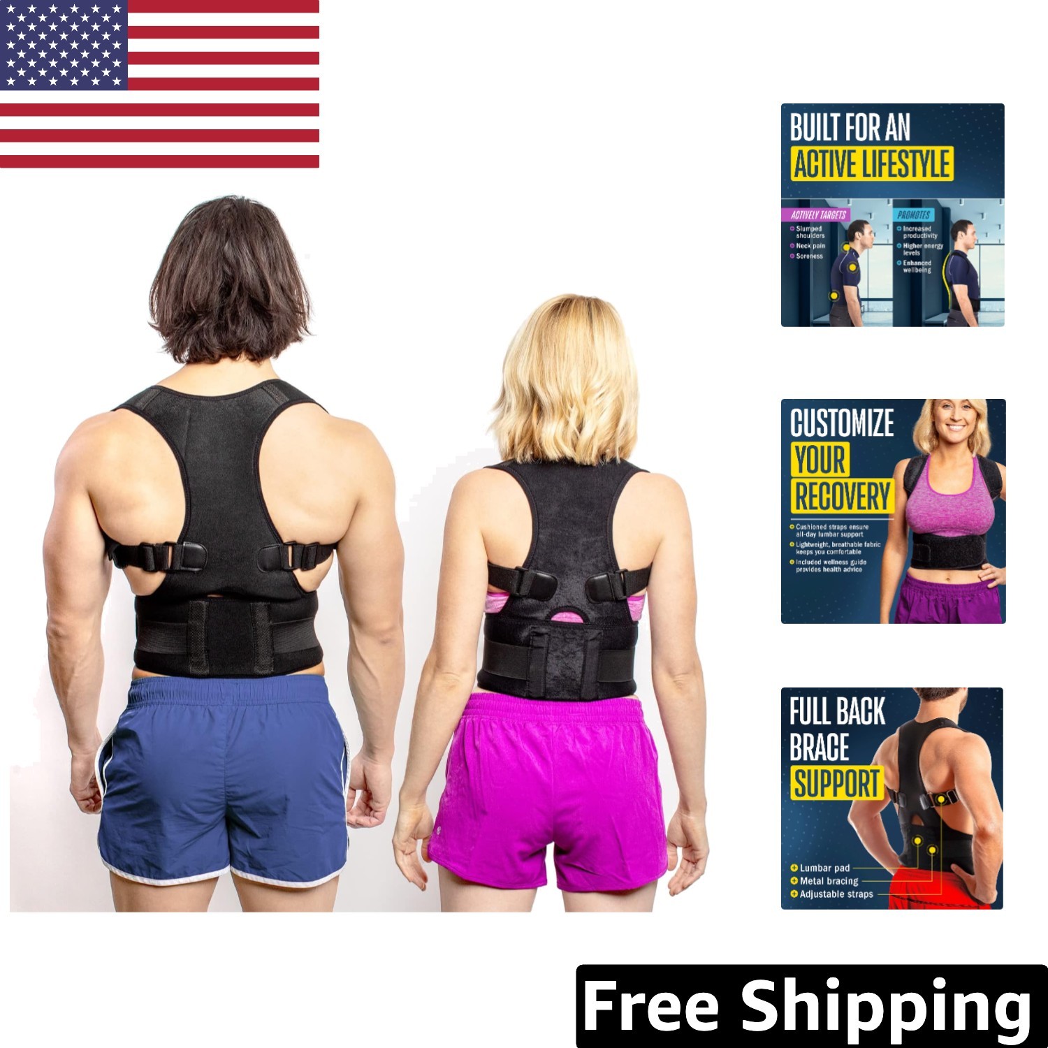 Unisex FlexGuard Posture Corrector – Lightweight, Comfortable & Adjustable Fit