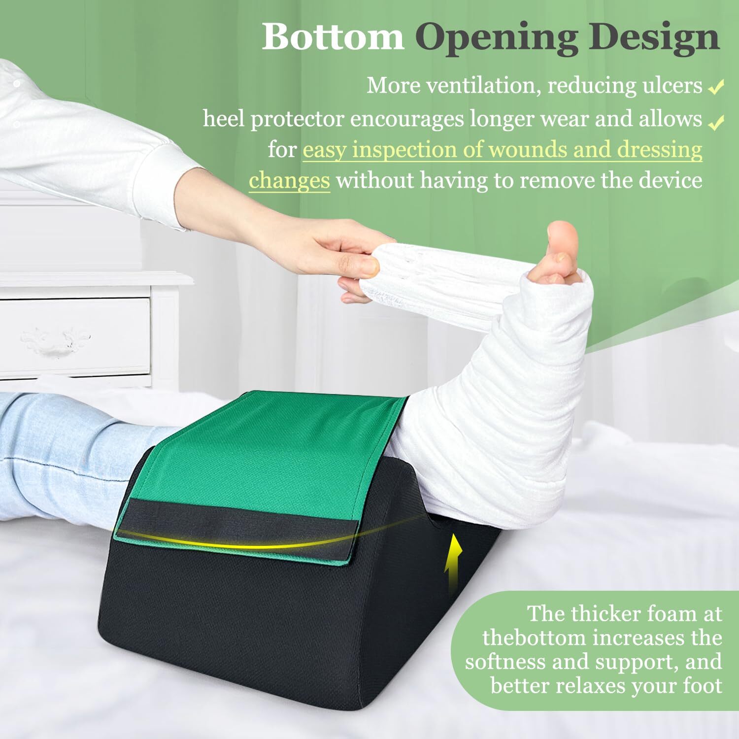 Foot Elevation Pillow Post Surgery Ankle Elevation Wedge to Elevate Foot Heel