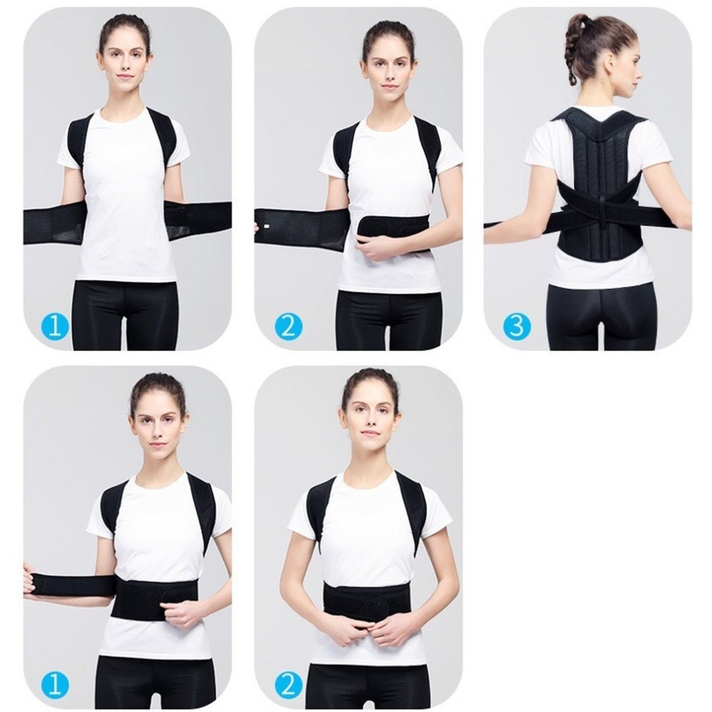 Adjustable Posture Corrector Back Brace Spine Lumbar Belt Unisex