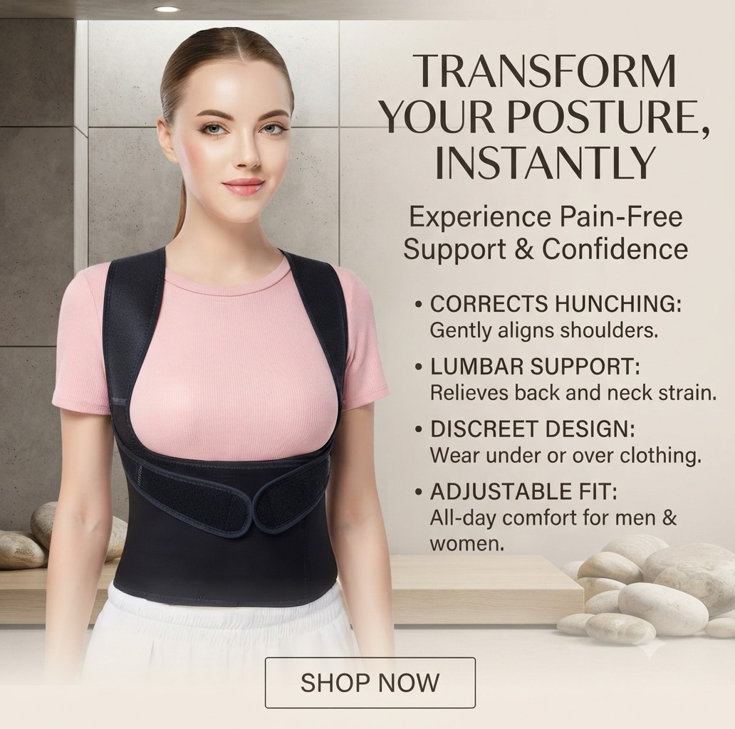 Adjustable Posture Corrector Upper Back Support Brace Shoulder Pain Relief 1PC