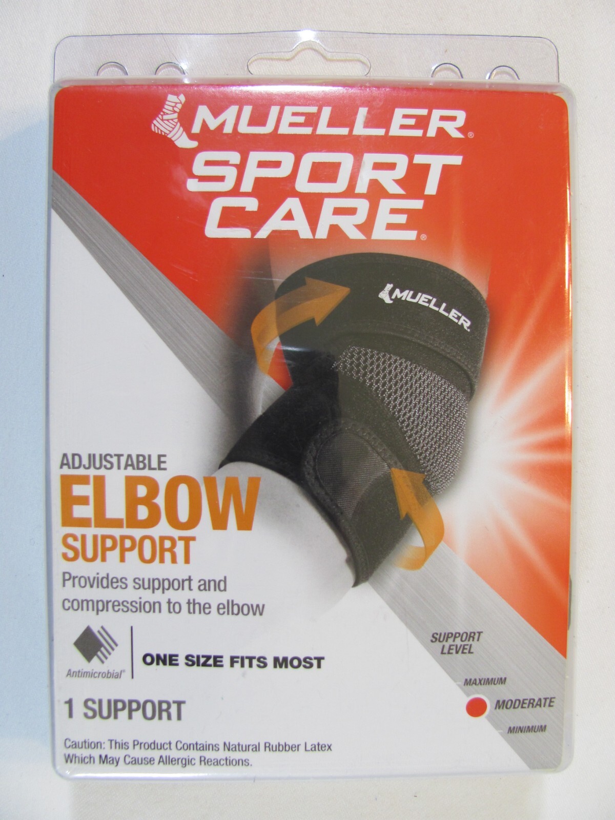 Muller Sport Care Adjustable Elbow Support Black One Size Fits Most (7″-15″) New