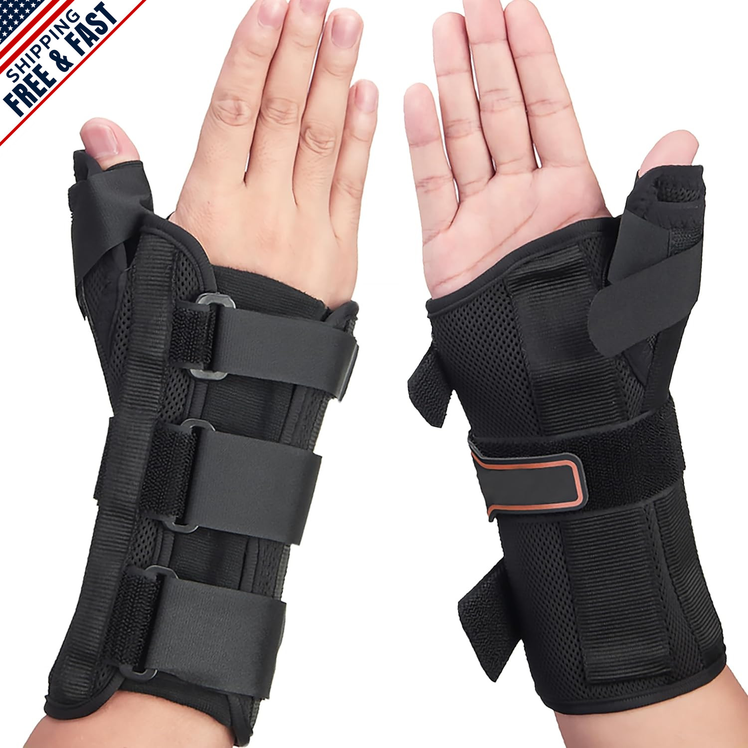 Wrist and Thumb Splint for De Quervain’s, Tendonitis, and Arthritis Left, Medium