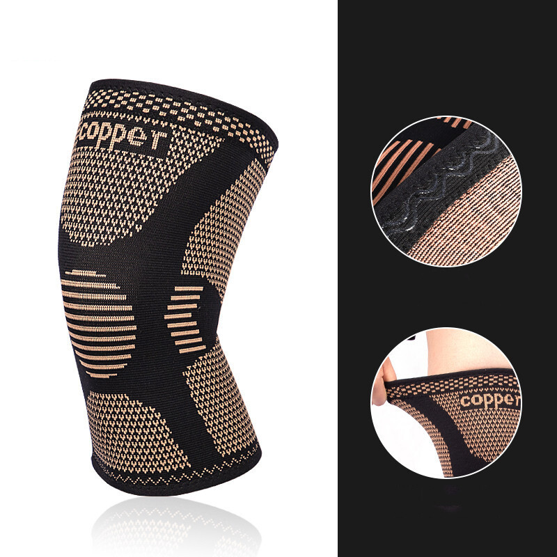 Knee Support Copper Infused Leg Brace Magnetic Compression Sleeve Joint Pain DA
