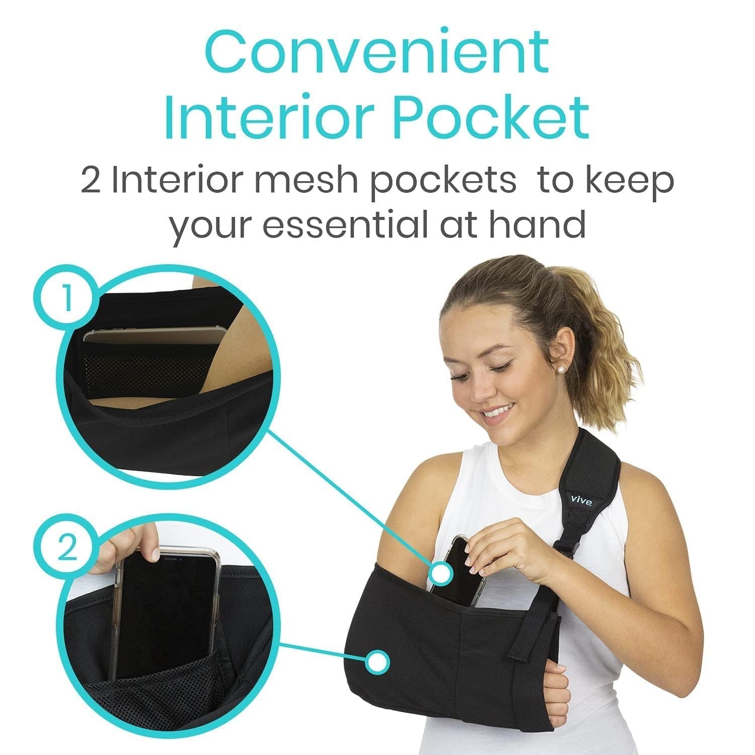 Ergonomic Shoulder Immobilizer for Injury Recovery, Comfortable Adjustable Fit