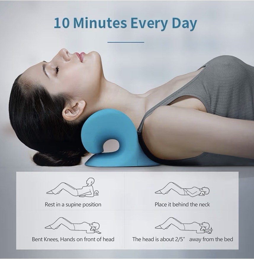 Neck and Shoulder Relaxer, Cervical Traction Device, Chiropractic Pillow Stretch
