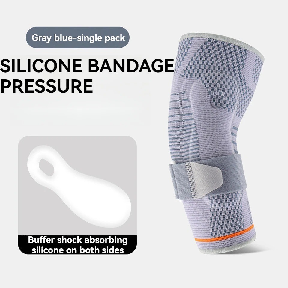 1Pcs Elbow Pads Silicone Compression Elbow Protection Sports Injuries 3D Knit