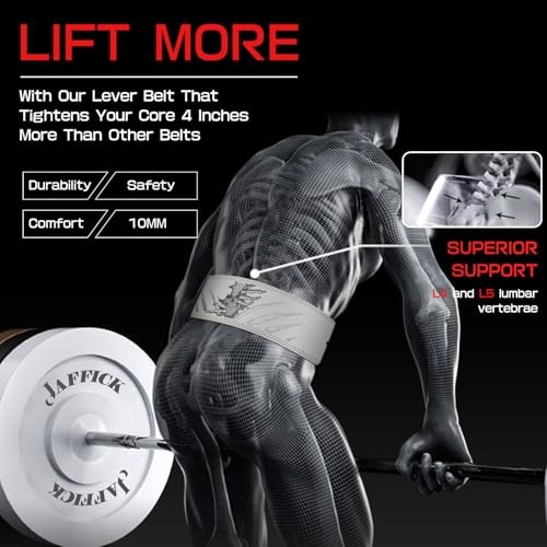 Lever Lifting Belt – Power 10mm Extreme Heavy Duty Genuine Leather S WHITE