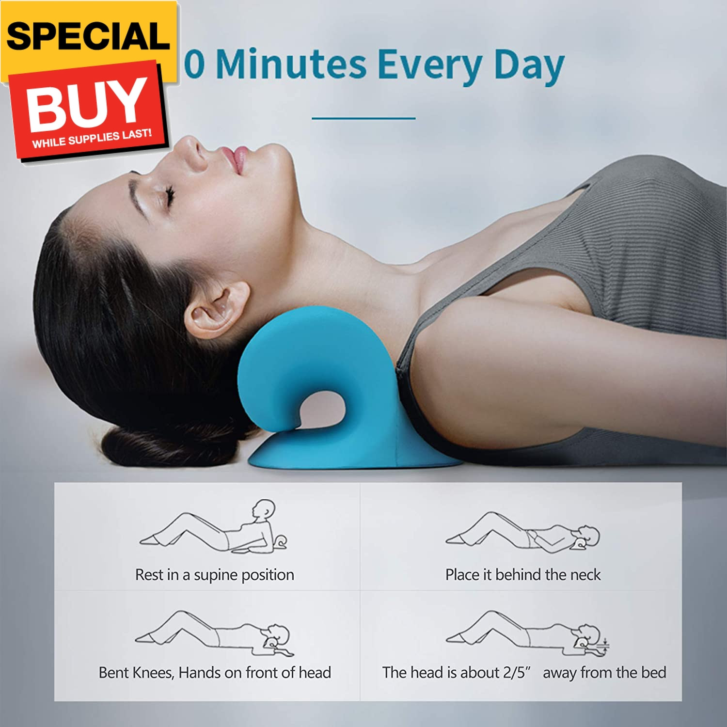 Neck and Shoulder Relaxer, Cervical Traction Device for TMJ Pain Relief and Cerv