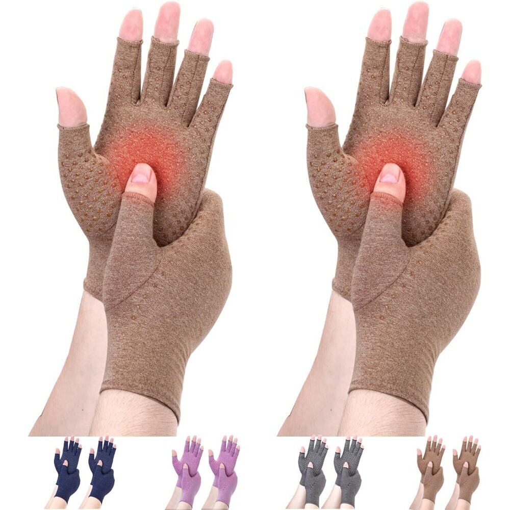 2Pair Unisex Compression Gloves for Hand Arthritis Rheumatoid Carpal Tunnel Pain