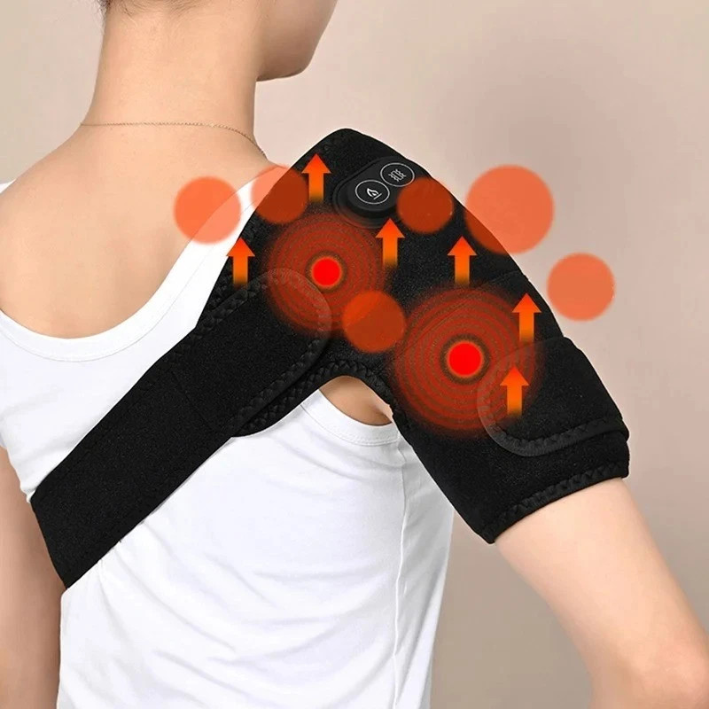 3 In 1 Electric Heated Shoulder Massager Brace with Vibration Joint Pain Relief