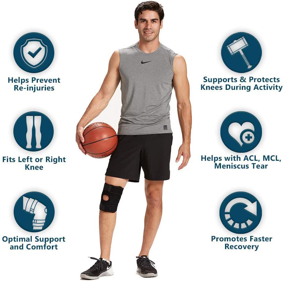 Compression Knee Brace Patella Support Meniscus Tear Sport Pain Arthritis Relief