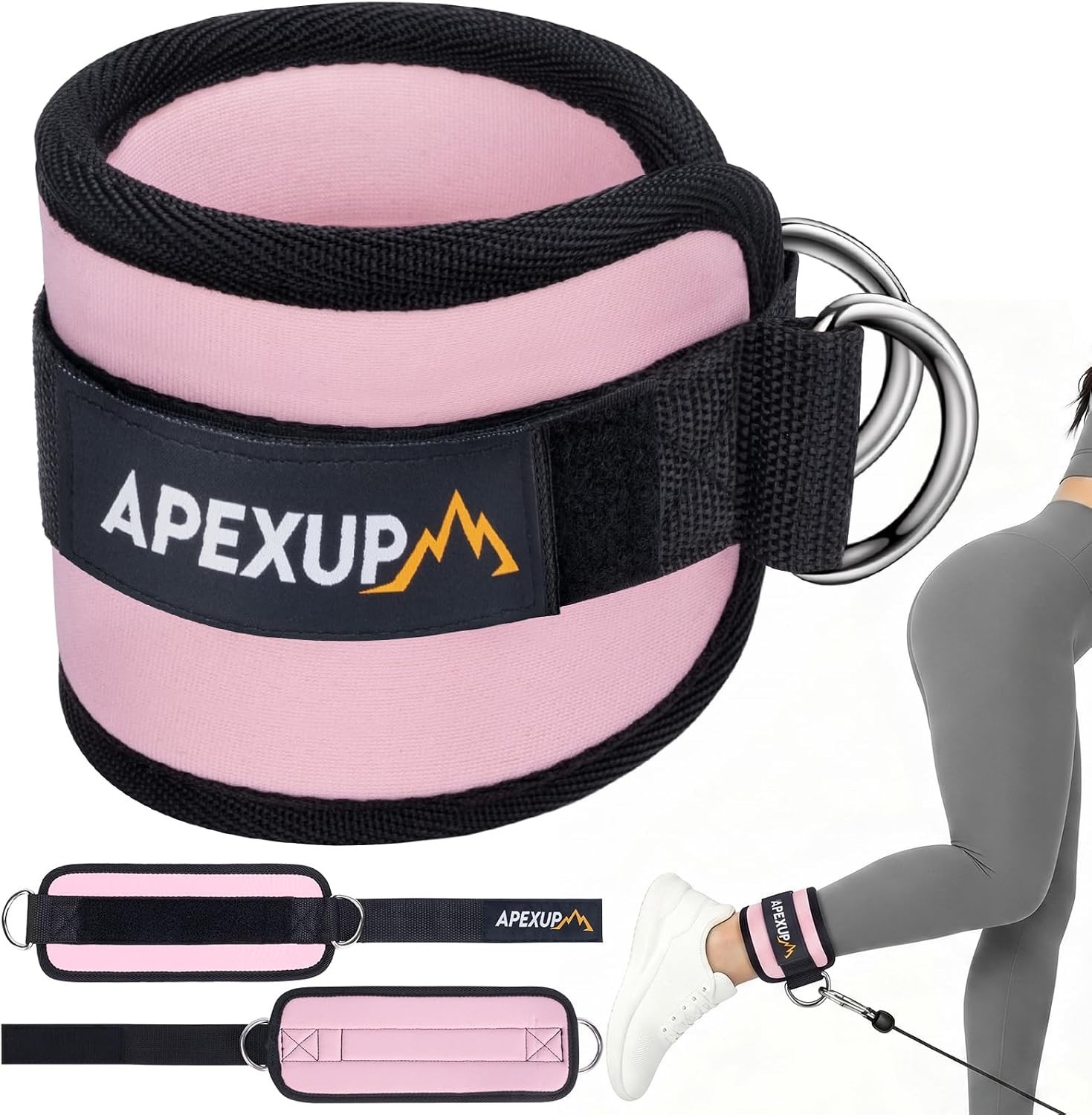 Adjustable Ankle Strap for Cable Machine – Neoprene Comfort for Glute Workouts