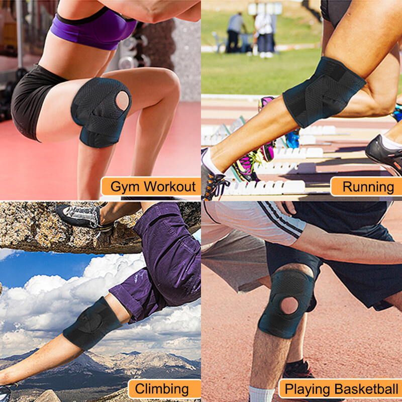 Knee Brace Compression Sleeve Patella Support Arthritis Joint Pain Relief Wrap