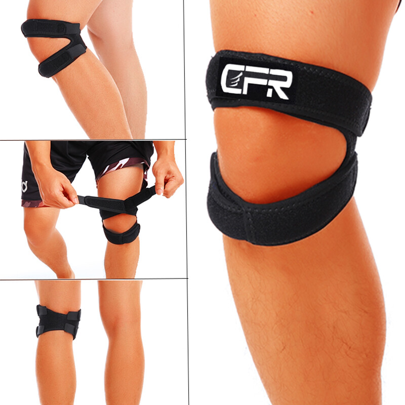 Knee Support Brace Dual Straps Compression Open Patella Stabilizer Tendon Sports