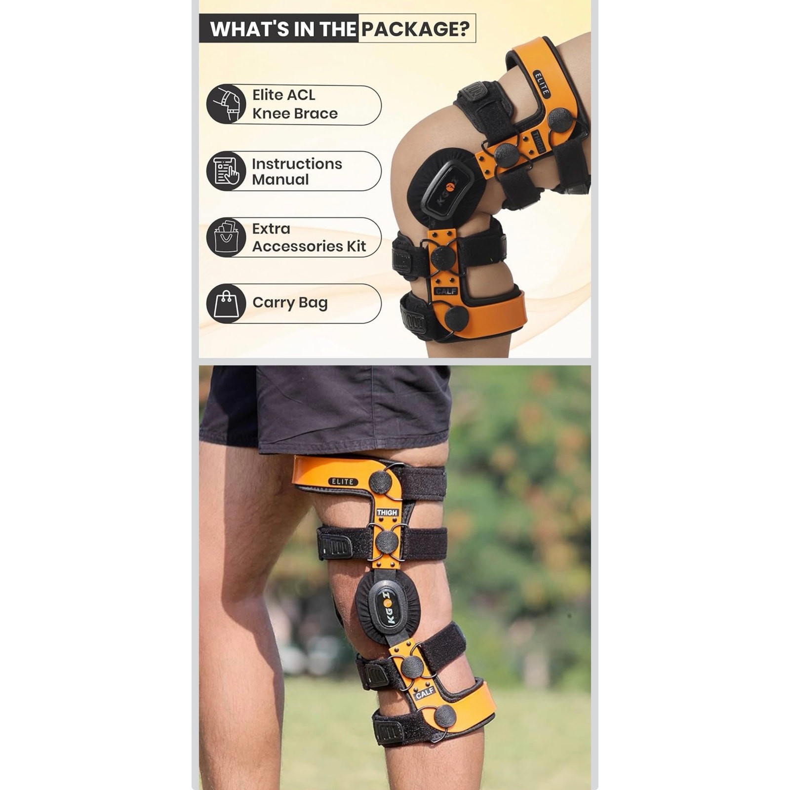 KGOI ELITE Orthopedic Knee Support Brace approximately size 15