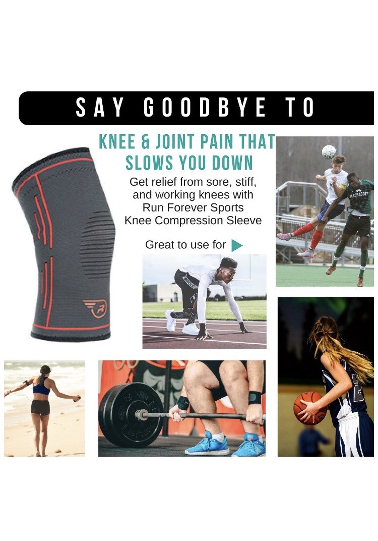 L Knee Compression Sleeve-Single Wrap Stabilizer Brace for Running,Weightlifting