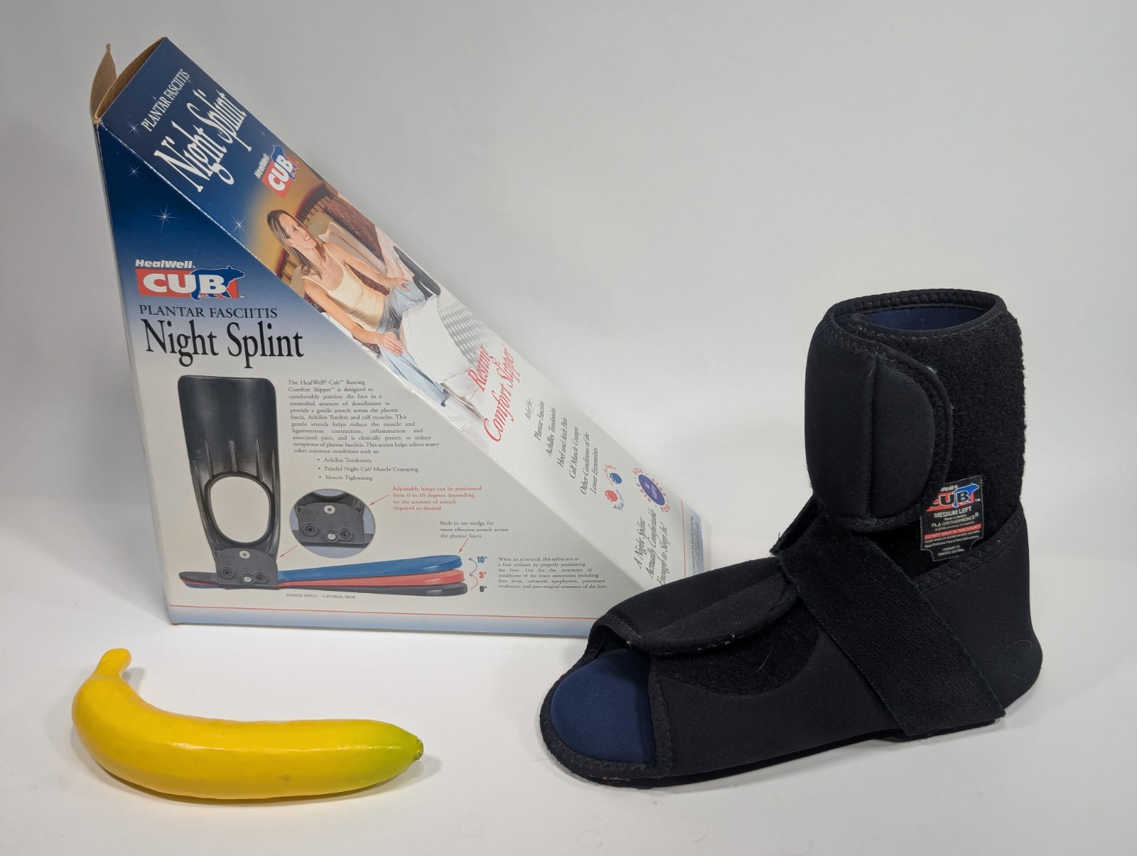 FLA Orthopedics HealWell CUB Night Splint for Plantar Fasciitis, Size M-LT L