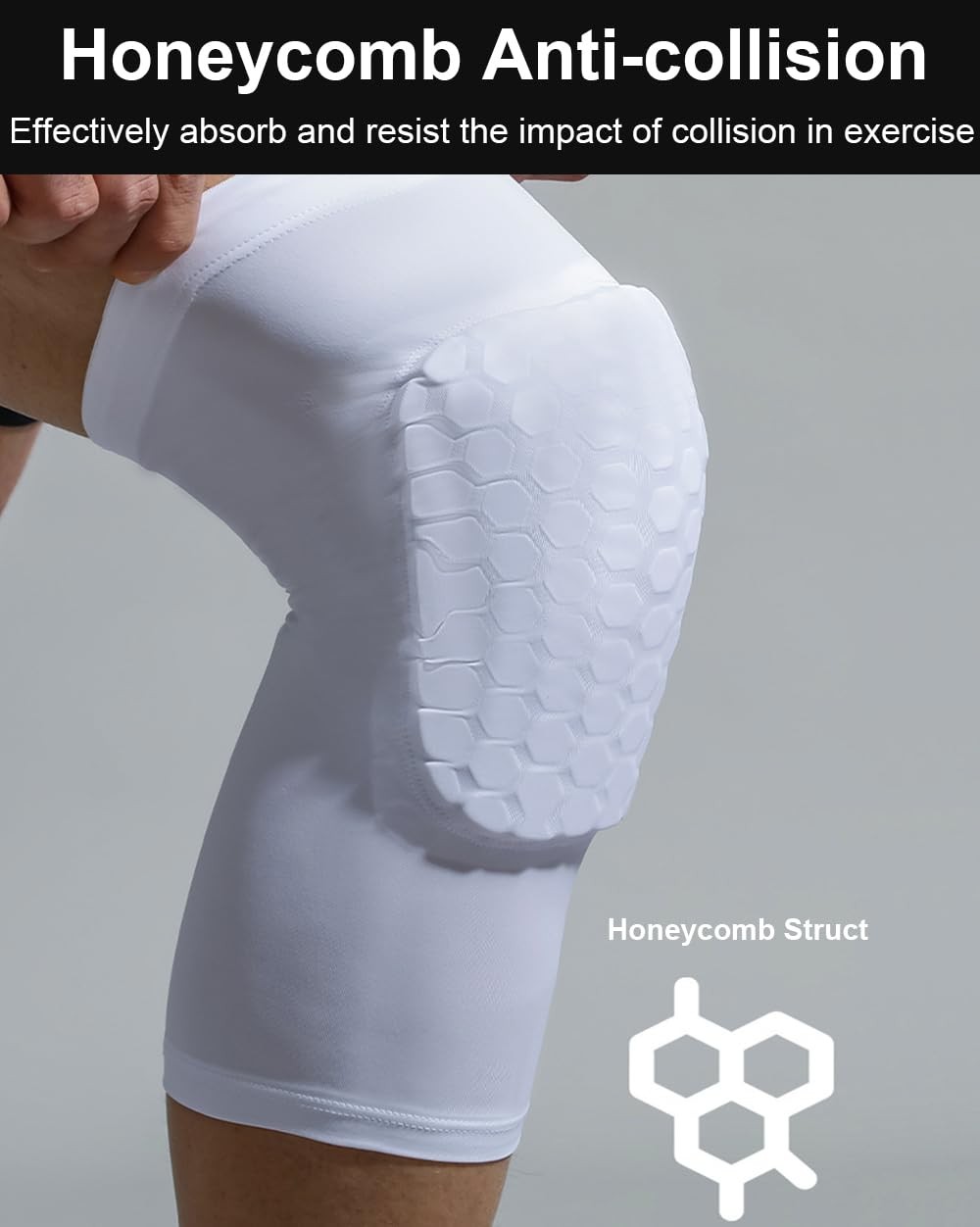 2 Pack Knee Compression Sleeves Men Women, EVA Honeycomb Light Compression Le…