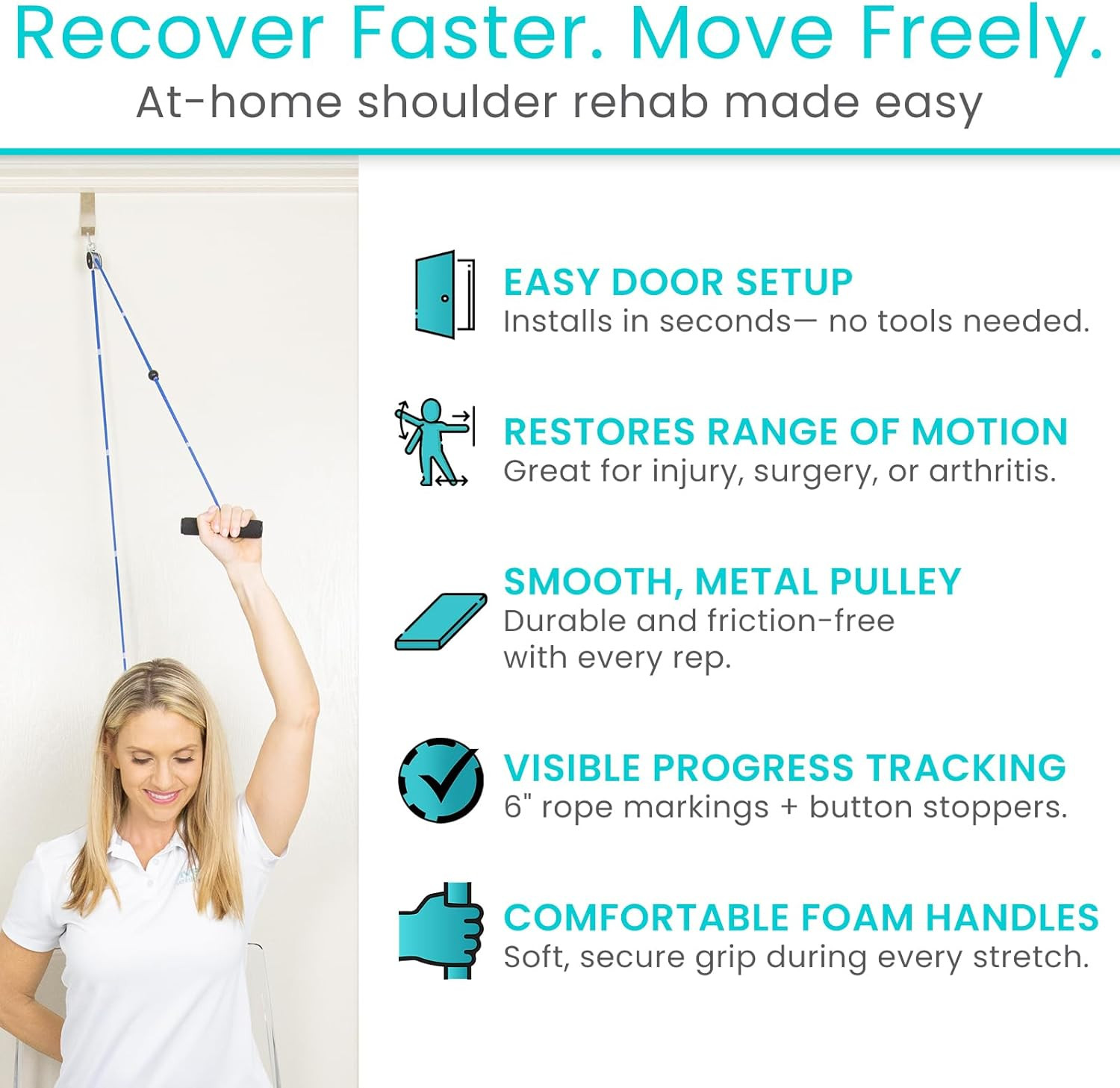 Shoulder Pulley for Physical Therapy – Rotator Cuff Pain Pulley System – over…