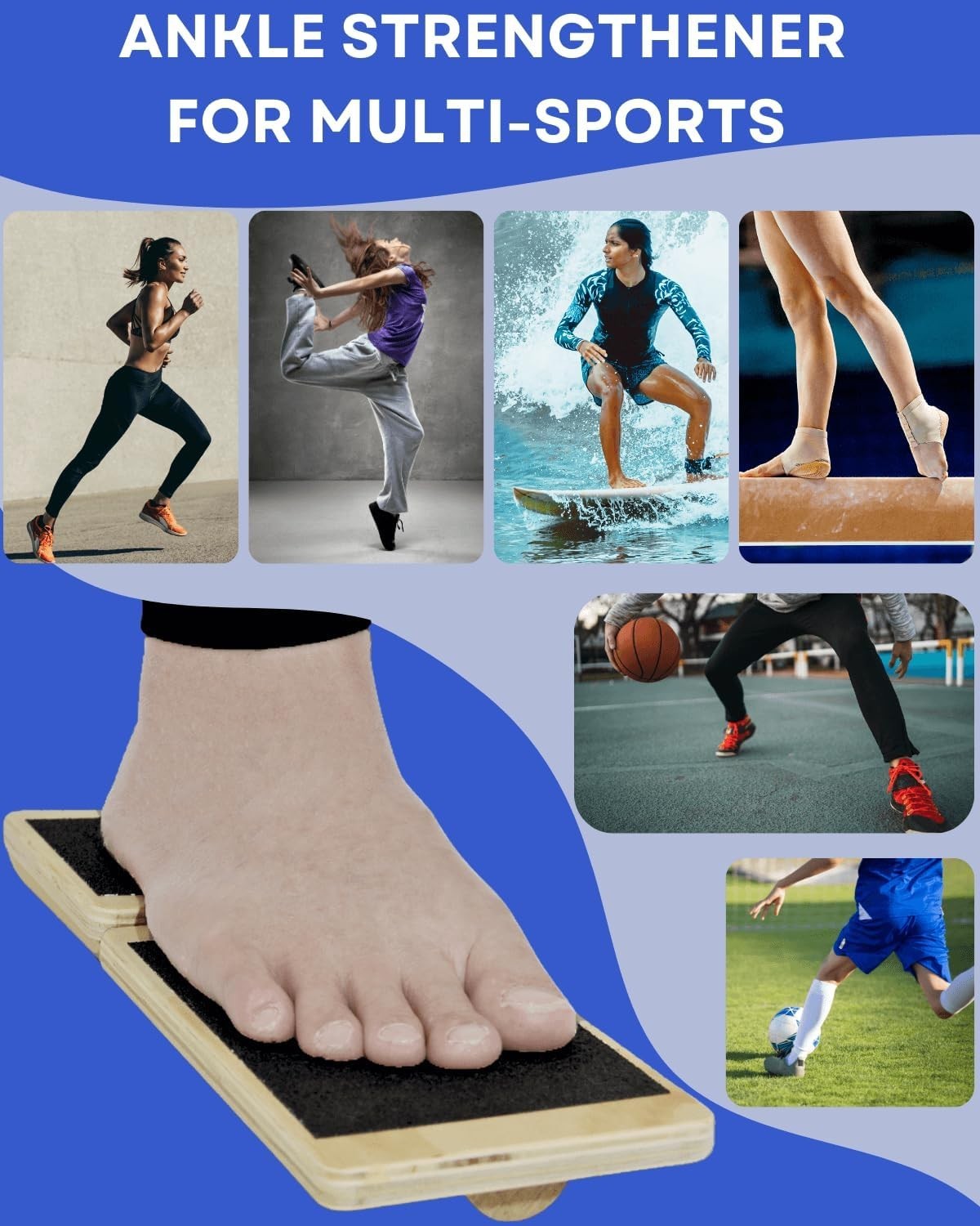 Ankle Strengthener, Single Leg Balance Board for Ankle Rehab, Foot Trainer fo…