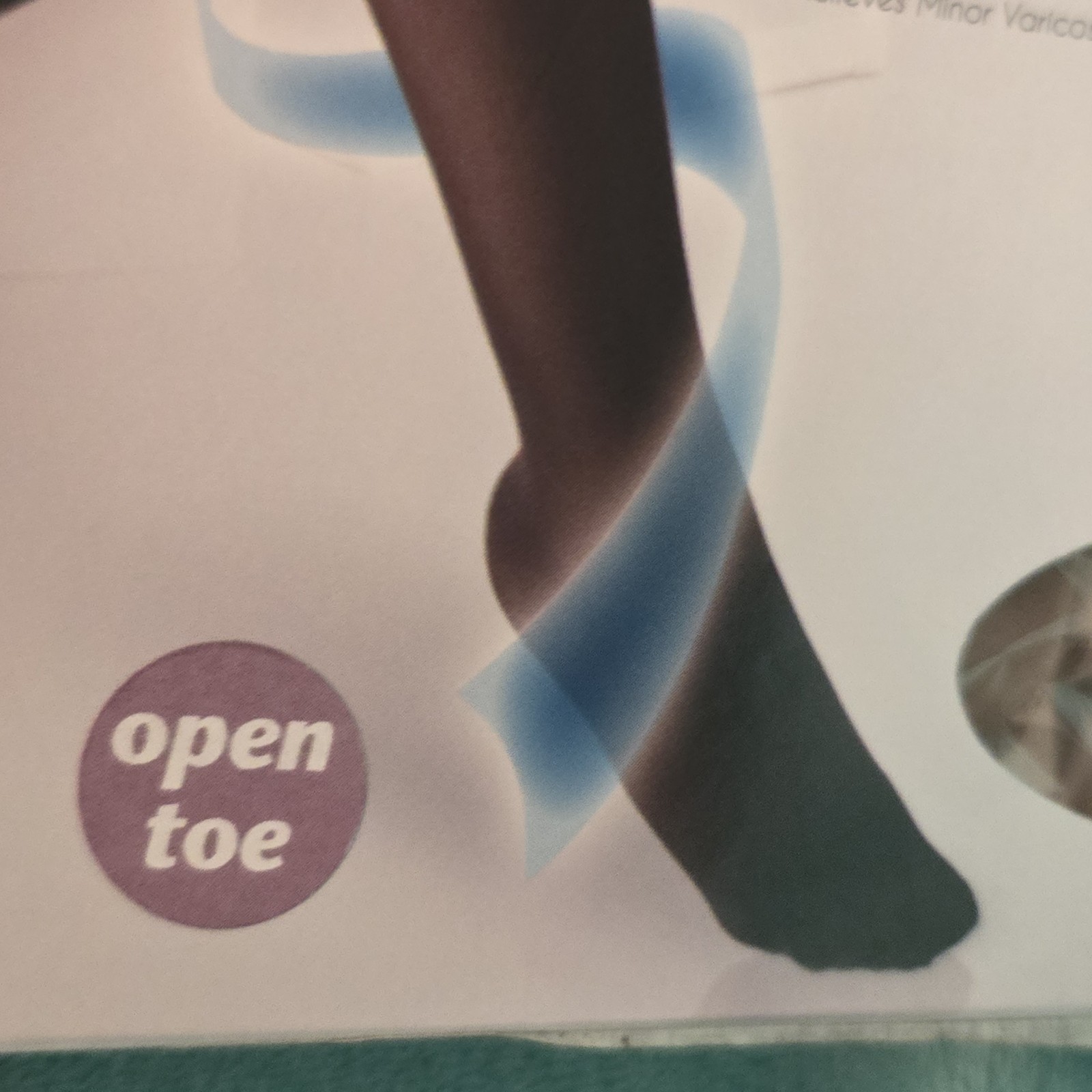 Truform 1772 Compression Stockings Sheer Nylon Open Toe 15-20 mmhg Ladies L Nude