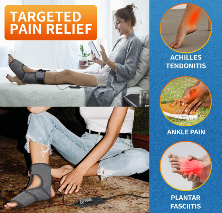 Ankle Heating Pad for Achilles Tendonitis and Plantar Fasciitis Relief, Heate…