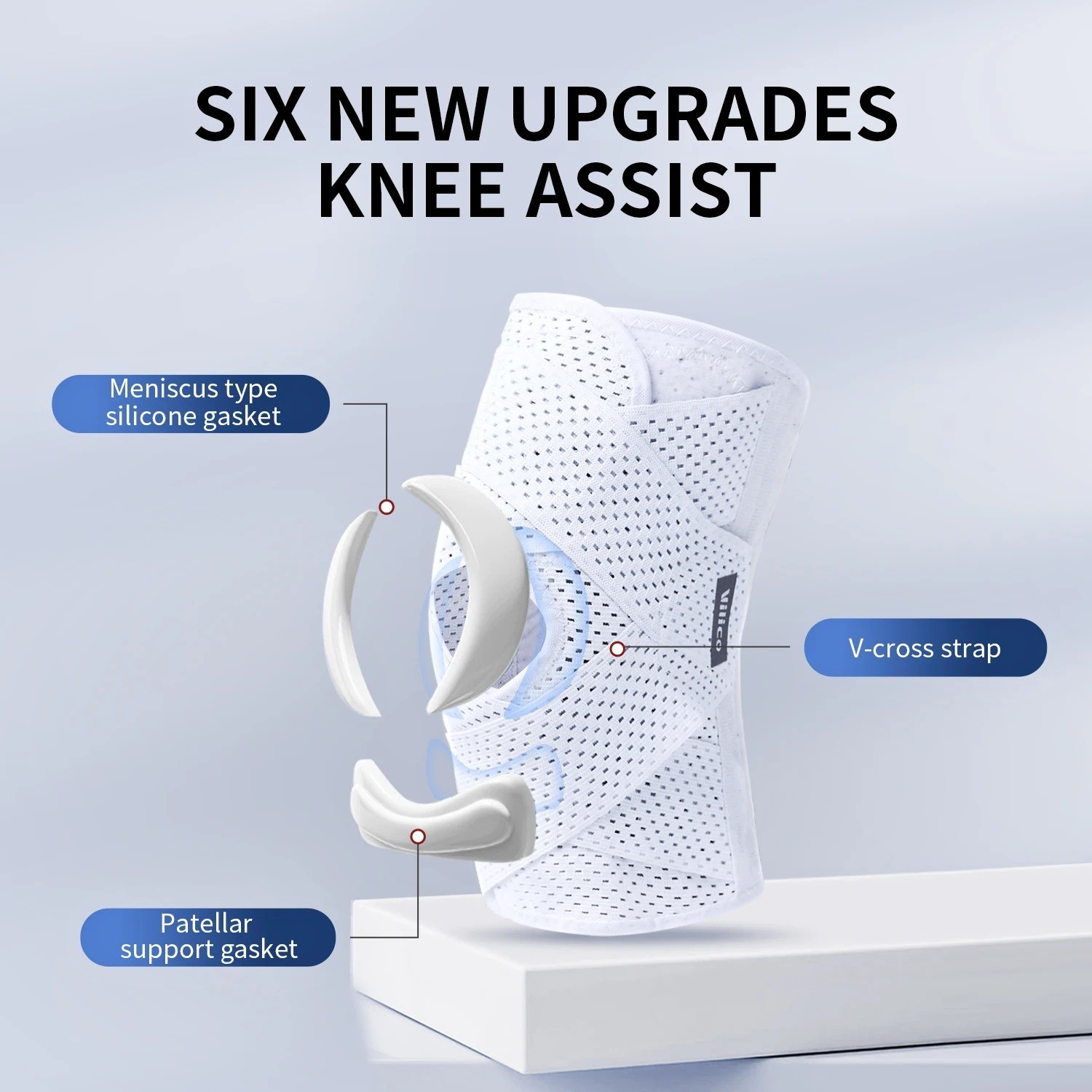 Knee Brace Compression Sleeve Joint Support Open Patella Stabilizer Wrap New