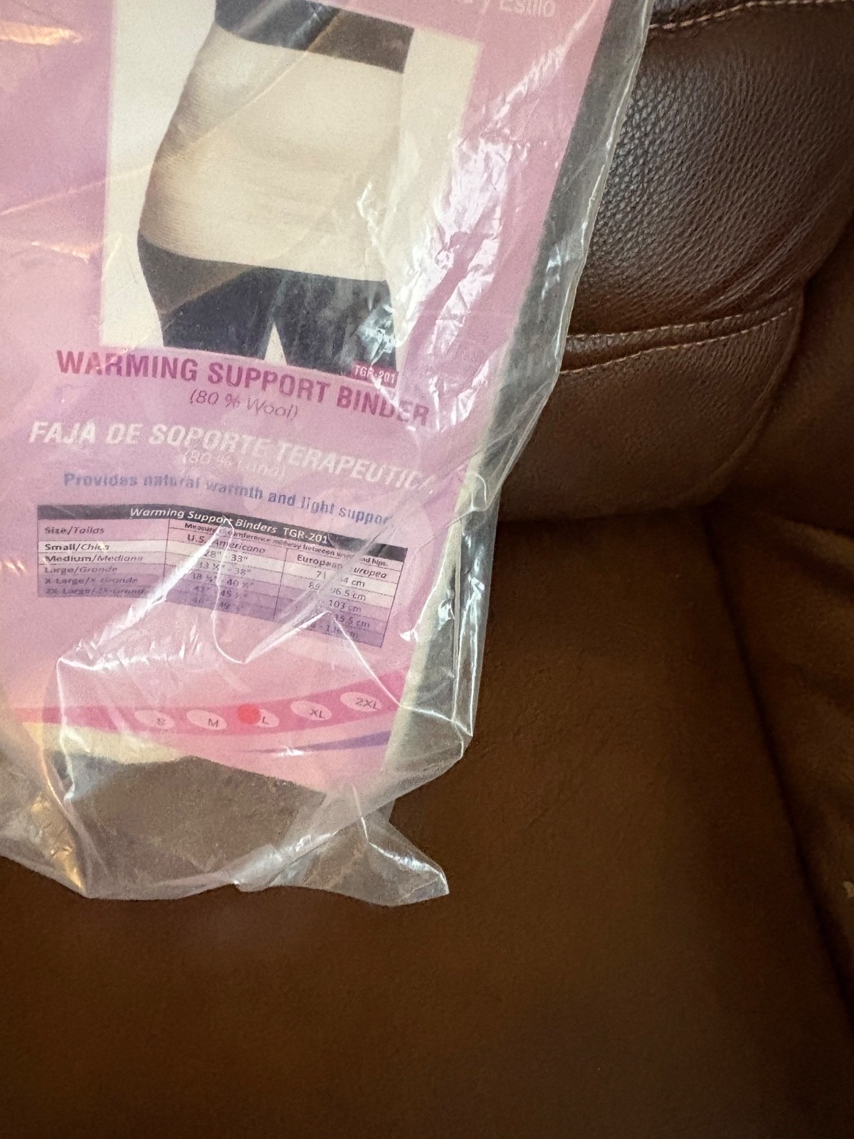 Gabrialla Warming Support Belt (80% Wool) Size L