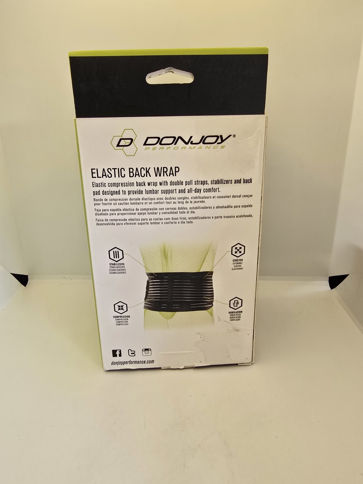 DonJoy Performance Elastic Back Wrap Sz L/XL**FREE SHIPPING*BRAND NEW**
