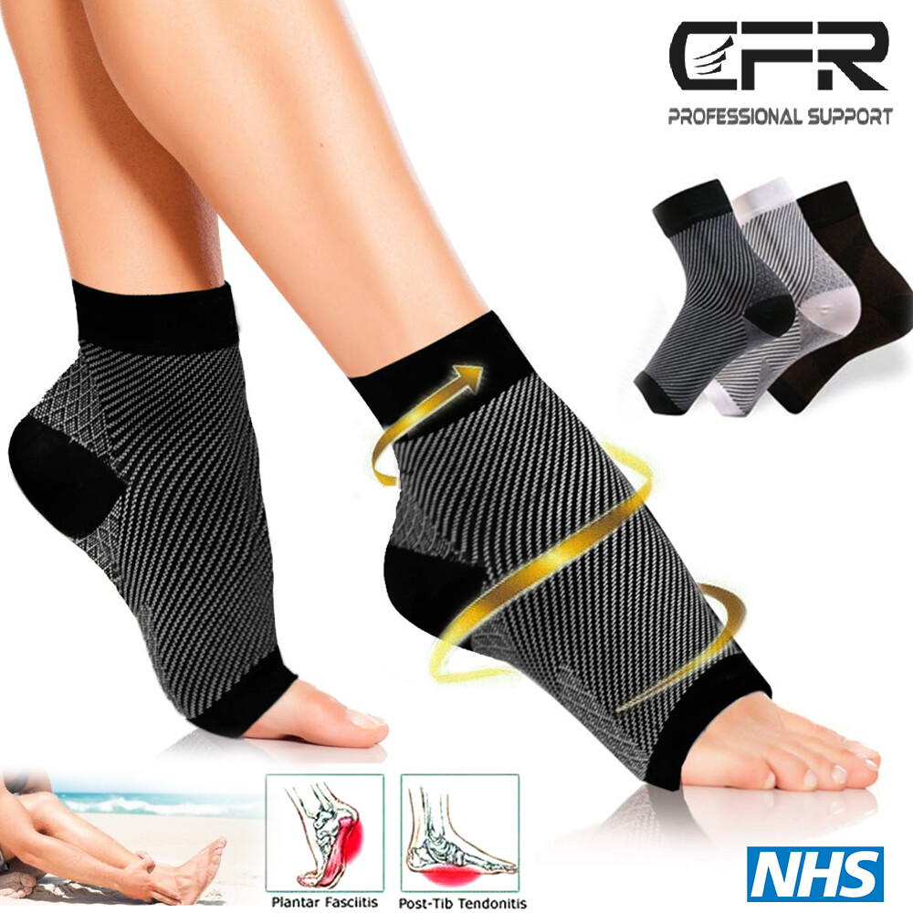 Compression Foot Sleeves Men Women Plantar Fasciitis Socks Pain Relief Support