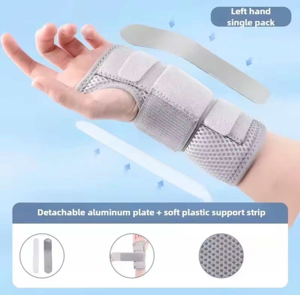 Wrist Support Brace with Splint Right Hand Carpal Tunnel Arthritis Pain Relief