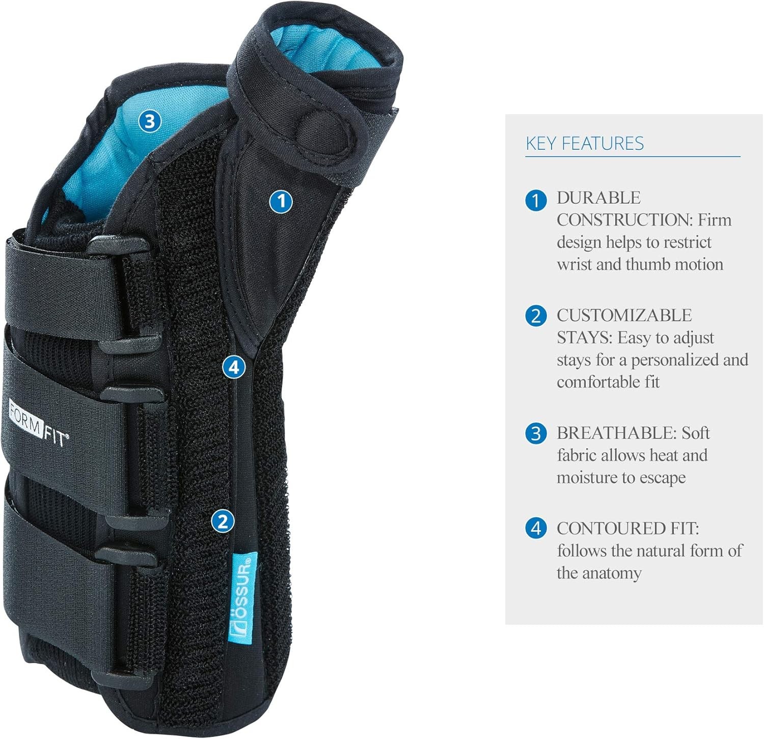 Össur Formfit Thumb Spica 8″ Right Hand X-Large