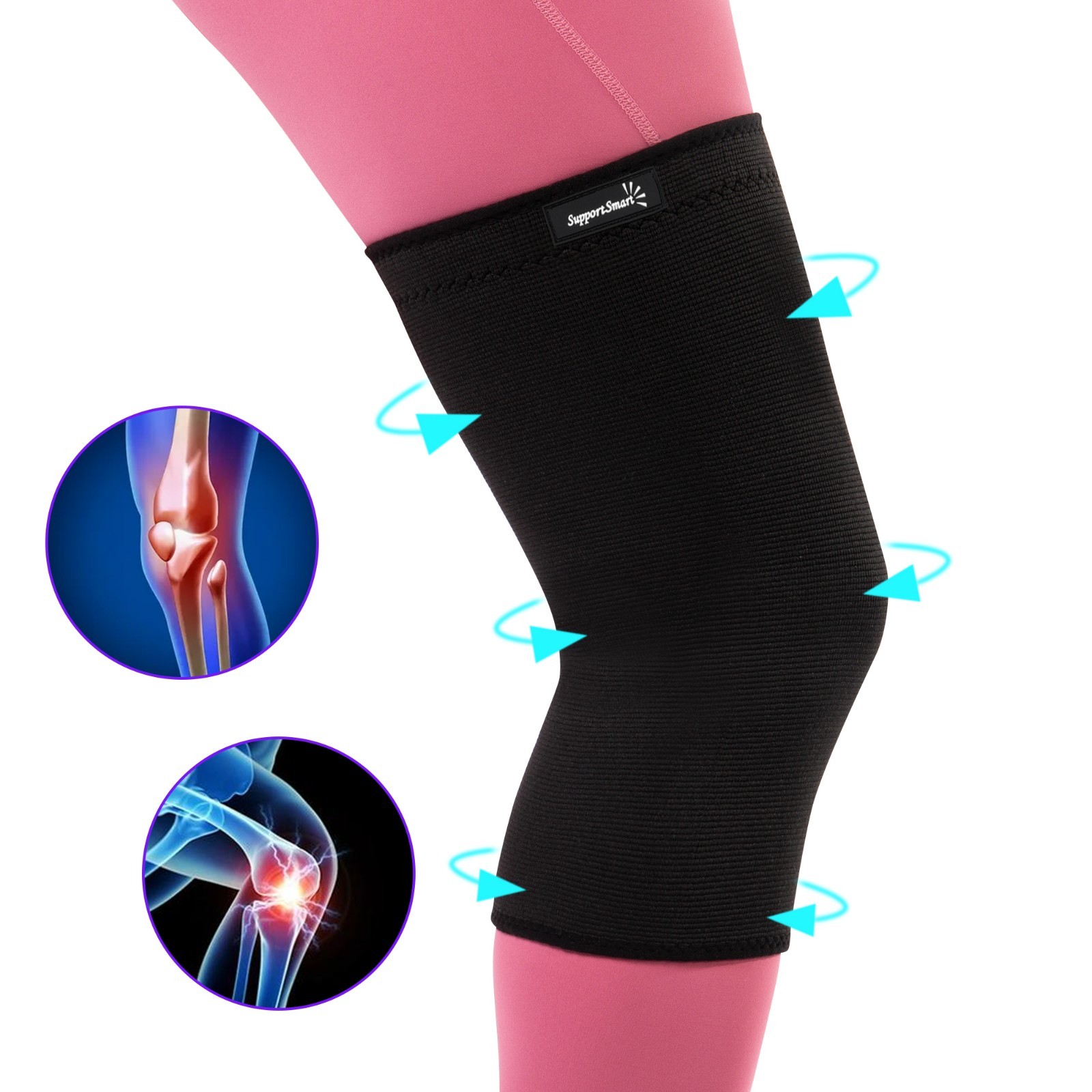 Smart Compression Knee Sleeve for Women Men, Lightweight & Easy Knit Knee Brace