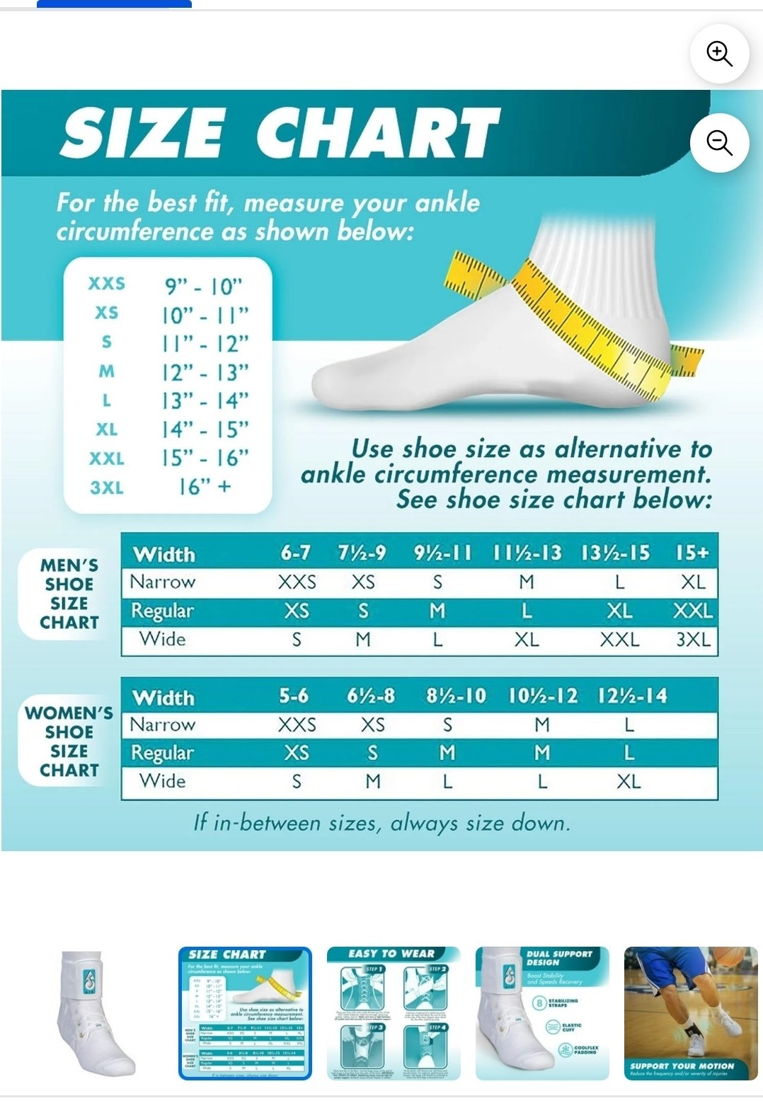 ASO Ankle Stabilizer Brace Adjustable Breathable Latex-Free CoolFlex White
