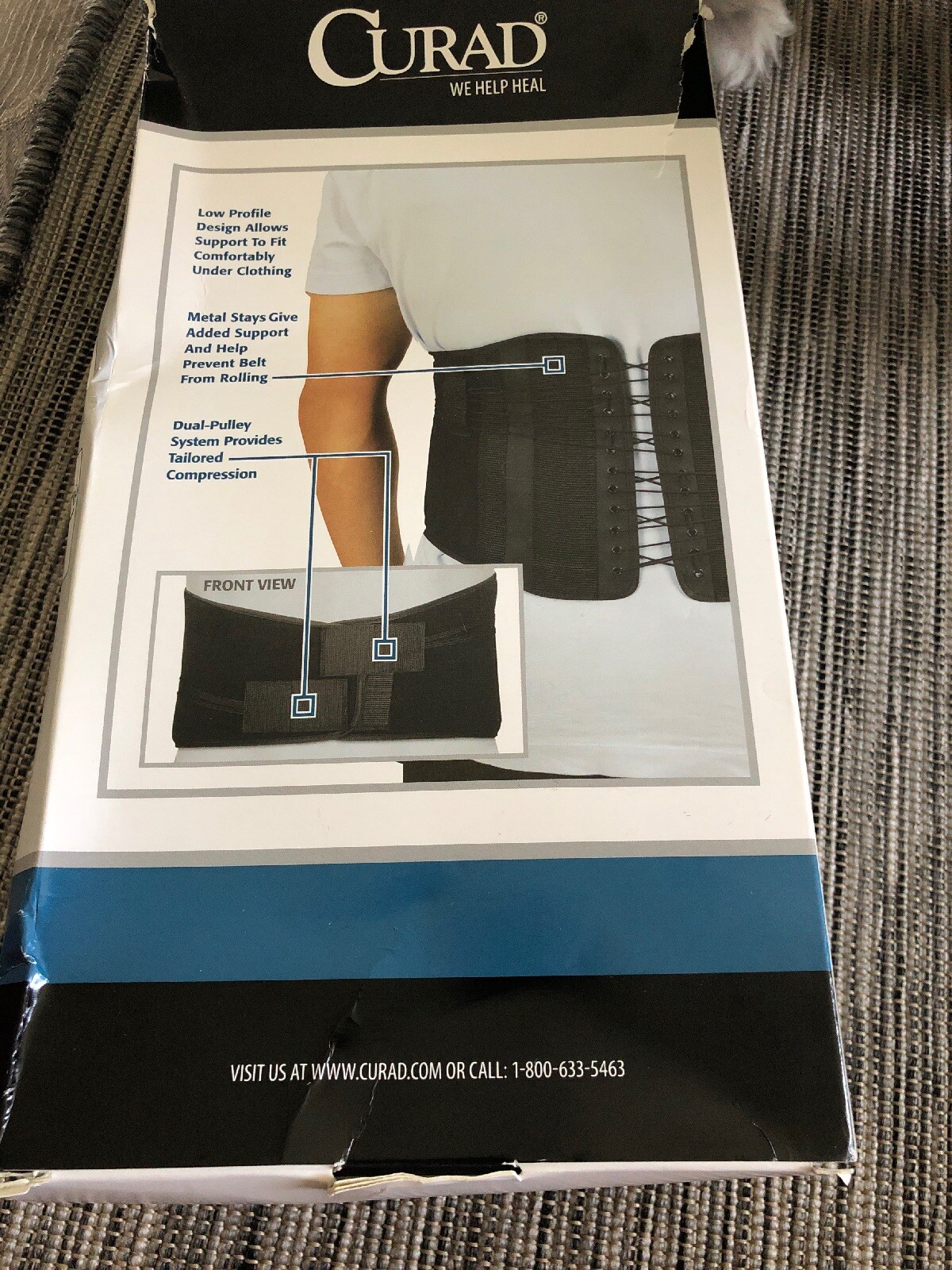 Curad Back Support with Dual-Pulley System, 2X 2XL large