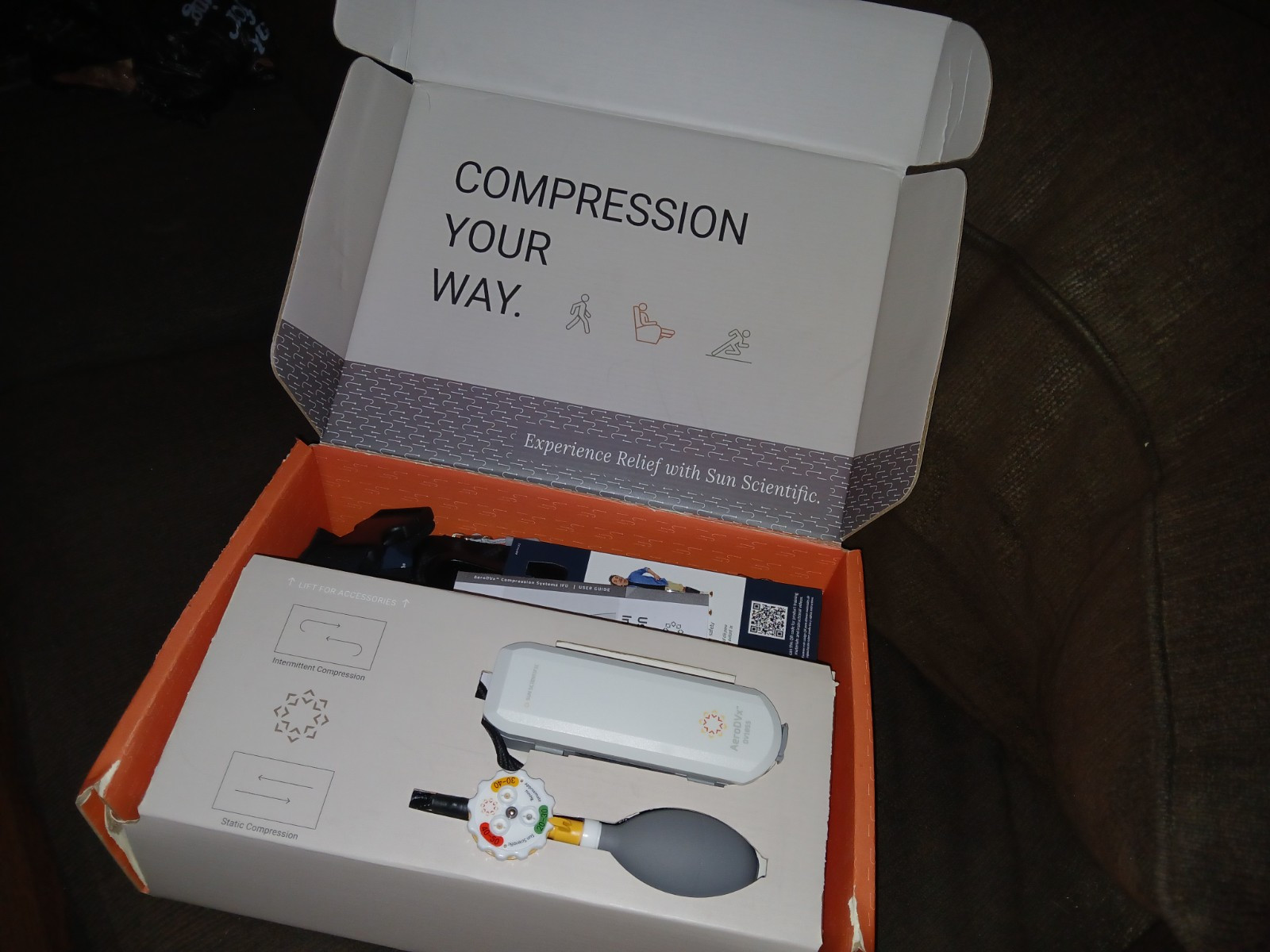 Sun scientific Aero Dvx Dual Bilateral Air Compression Leg Massager X-large Wrap
