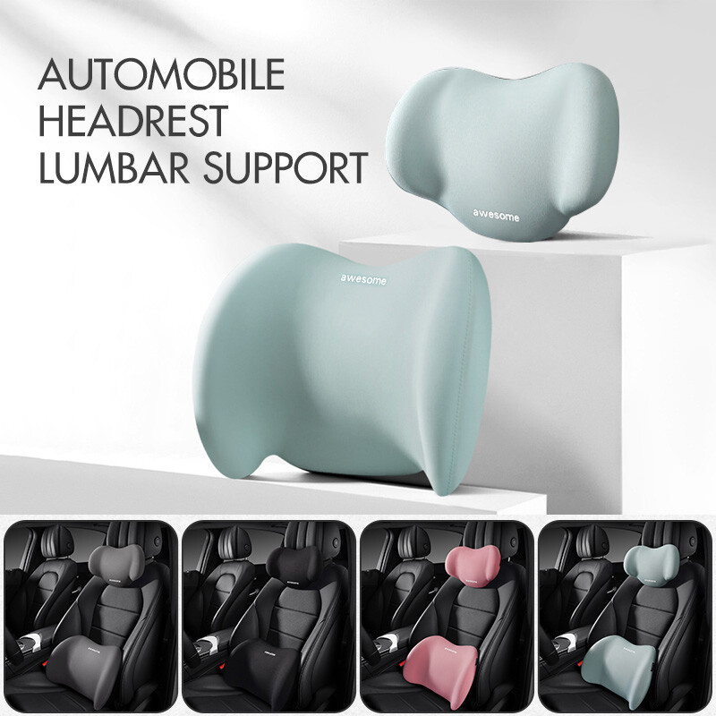 New Car Seat Memory Foam Neck Head Pillow Auto Lumbar Back Support Cushion